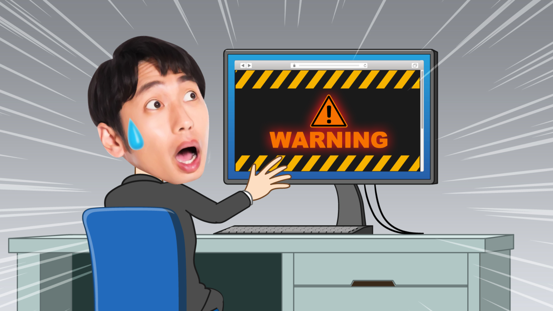 テレビ番組で使用する「説明アニメ（ネット詐欺ネタ・エピソードアニメ）」を制作しました
