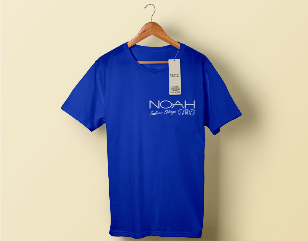 「インドアテニス＆バドミントンスクール・ノア」様のスタッフ用Tシャツデザインを制作しました