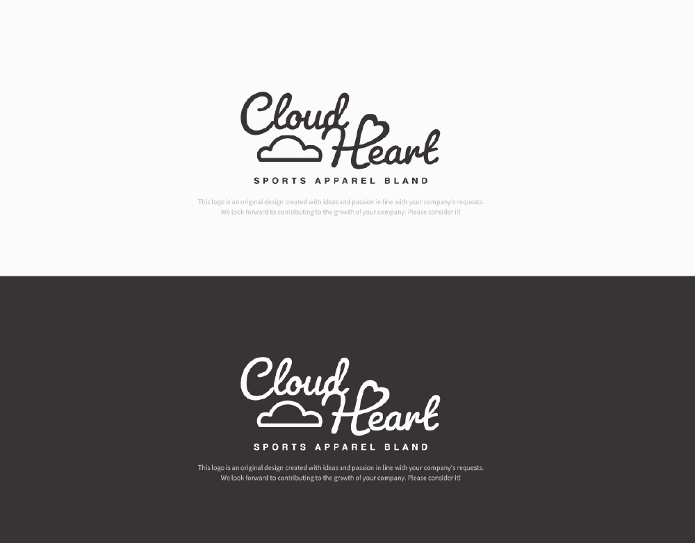 スポーツアパレルブランド「Cloud Heart」様のアイテムロゴデザインを制作しました